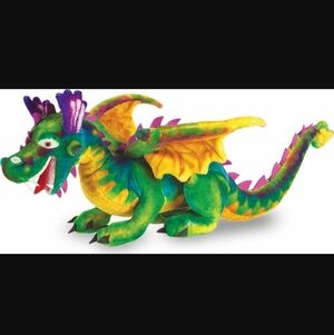 Melissa & Doug Plush Toy Dragon Colorful 2121 XXL
